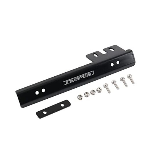 Front Bumper License Plate Mount Bracket Relocator Holder Bar Black