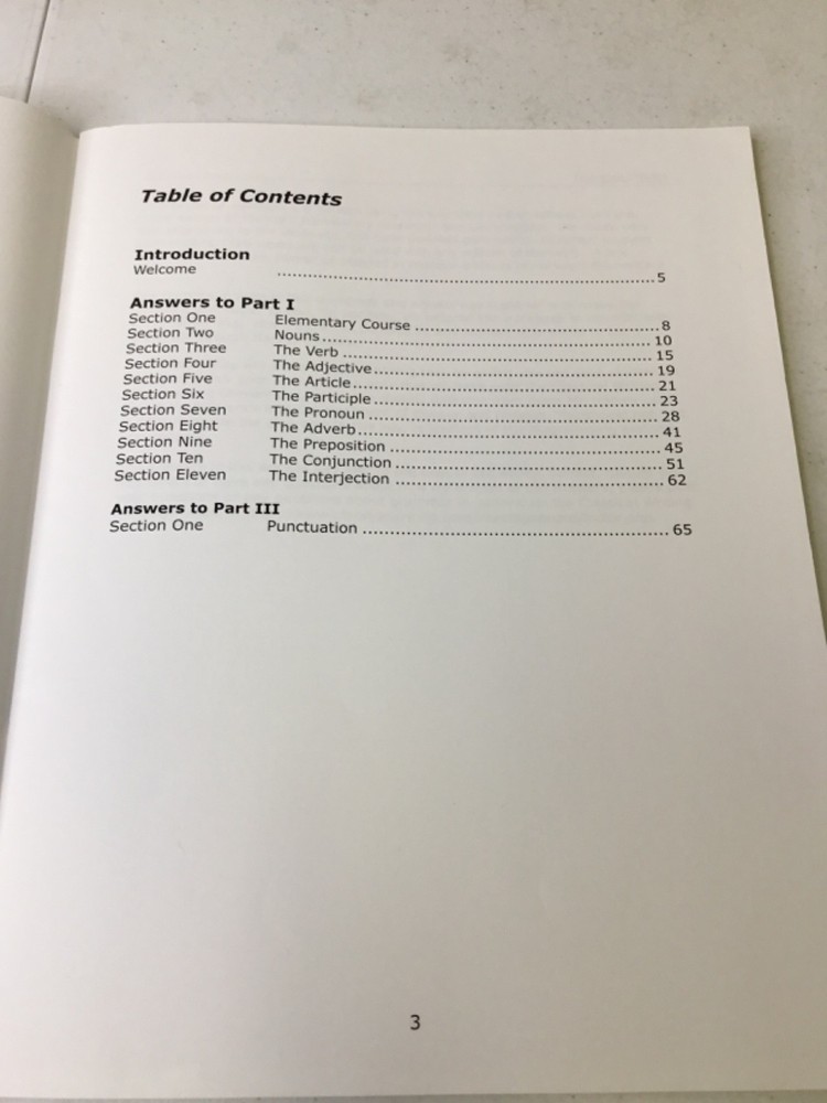 Student Workbook for Harvey’s Elementary Grammar 1&2. New, TPB