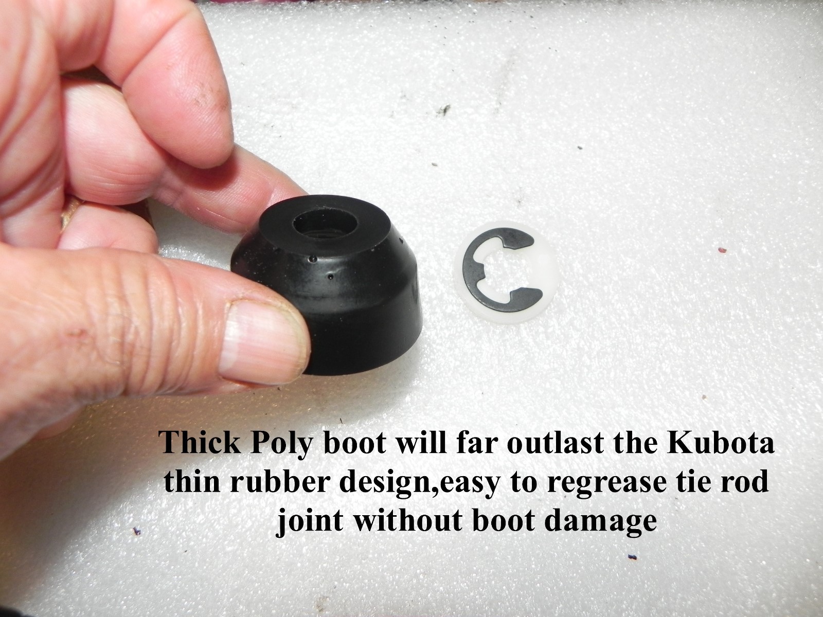 Kubota BX,B,GR Inner Tie Rod Boots (2) USA made not China copy 1 yr warranty