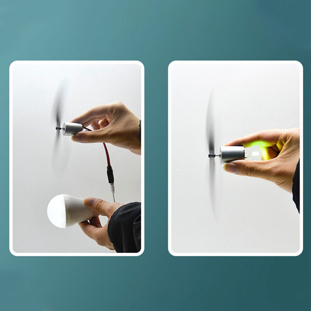 Micro Wind Turbine Motor Blade W/Bulb DIY Kit power Alternative Energy Generator