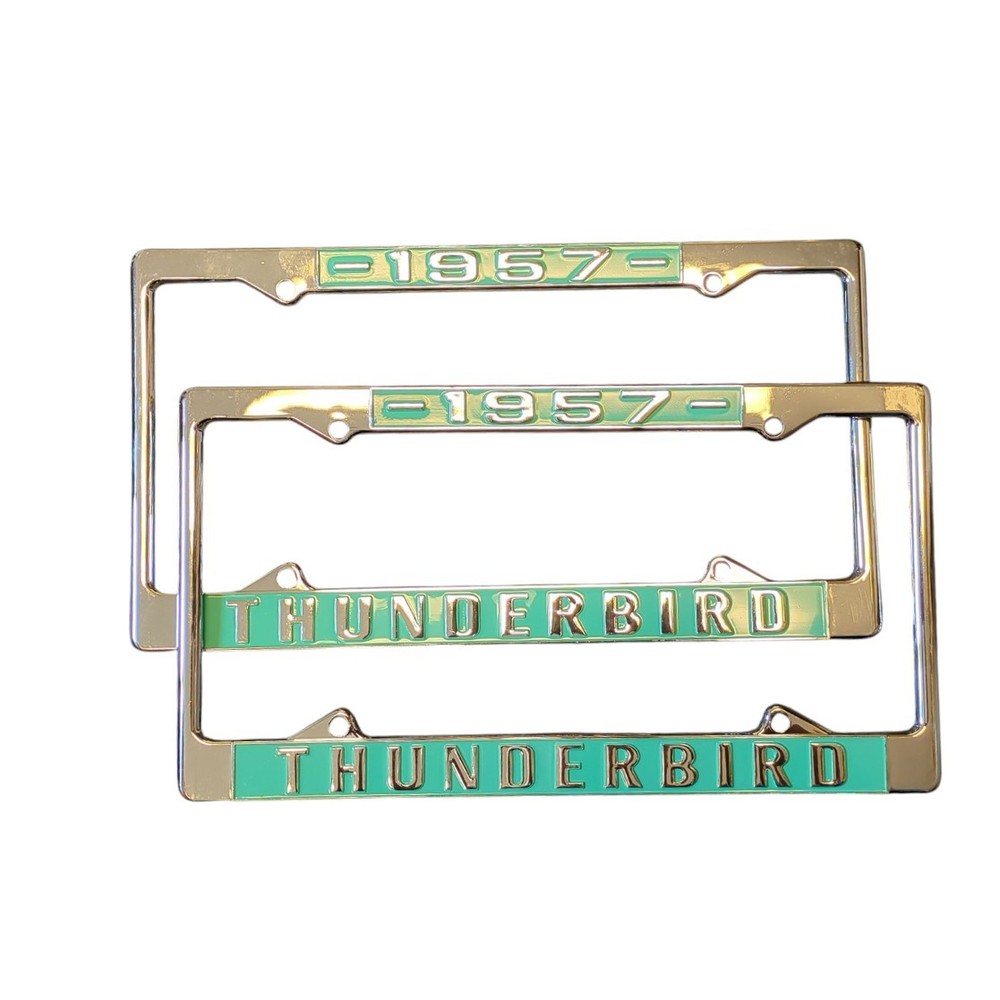P/N LPF57  1957 FORD THUNDERBIRD License Plate Frame Pair (NEW)