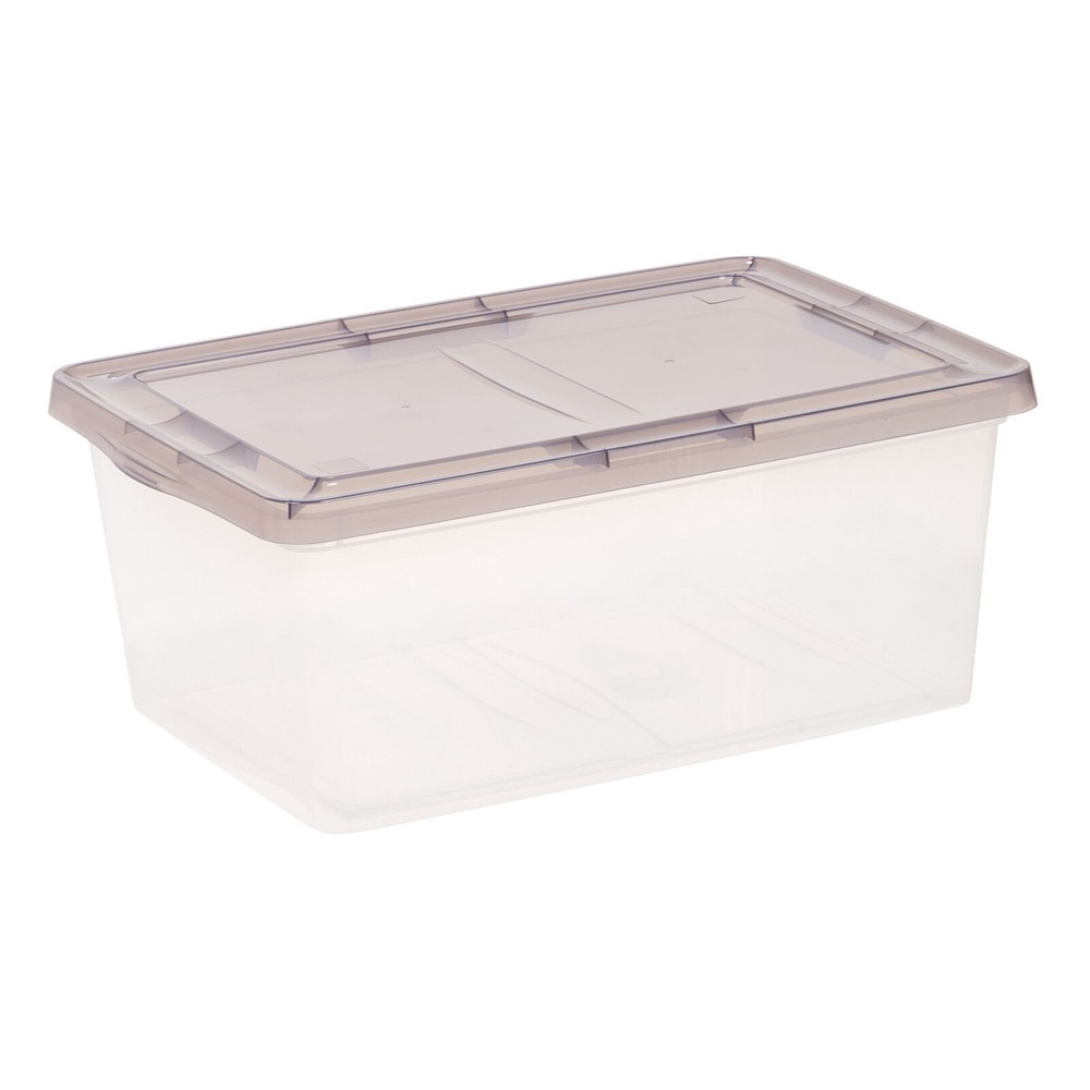 17-Qt Snap Top Clear Plastic Stackable Storage Tote Container Bin Box Set of 8