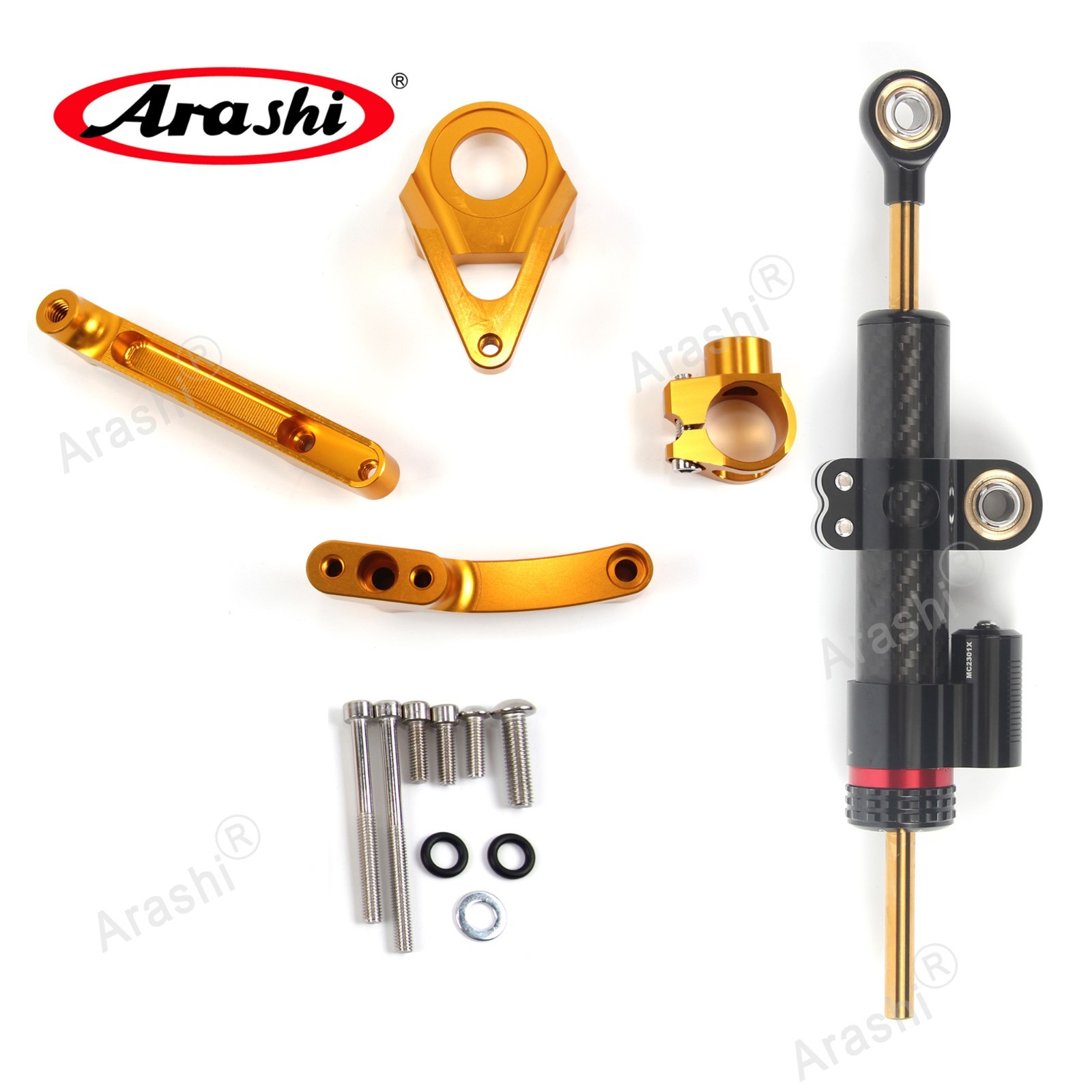 For Suzuki Hayabusa GSX1300R 1998-2016 Steering Stabilizer Damper and Brackets