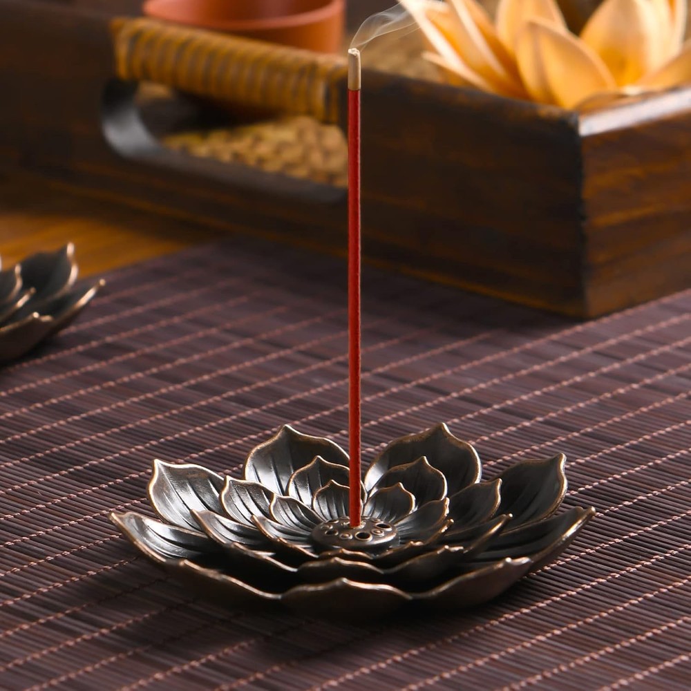 Lotus Incense Burner with Ash Catcher