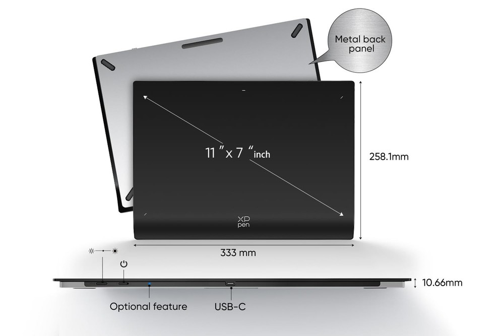 Wireless Drawing Tablet Deco Pro LW 2nd, 11 Inch Bluetooth Computer Graphics ...