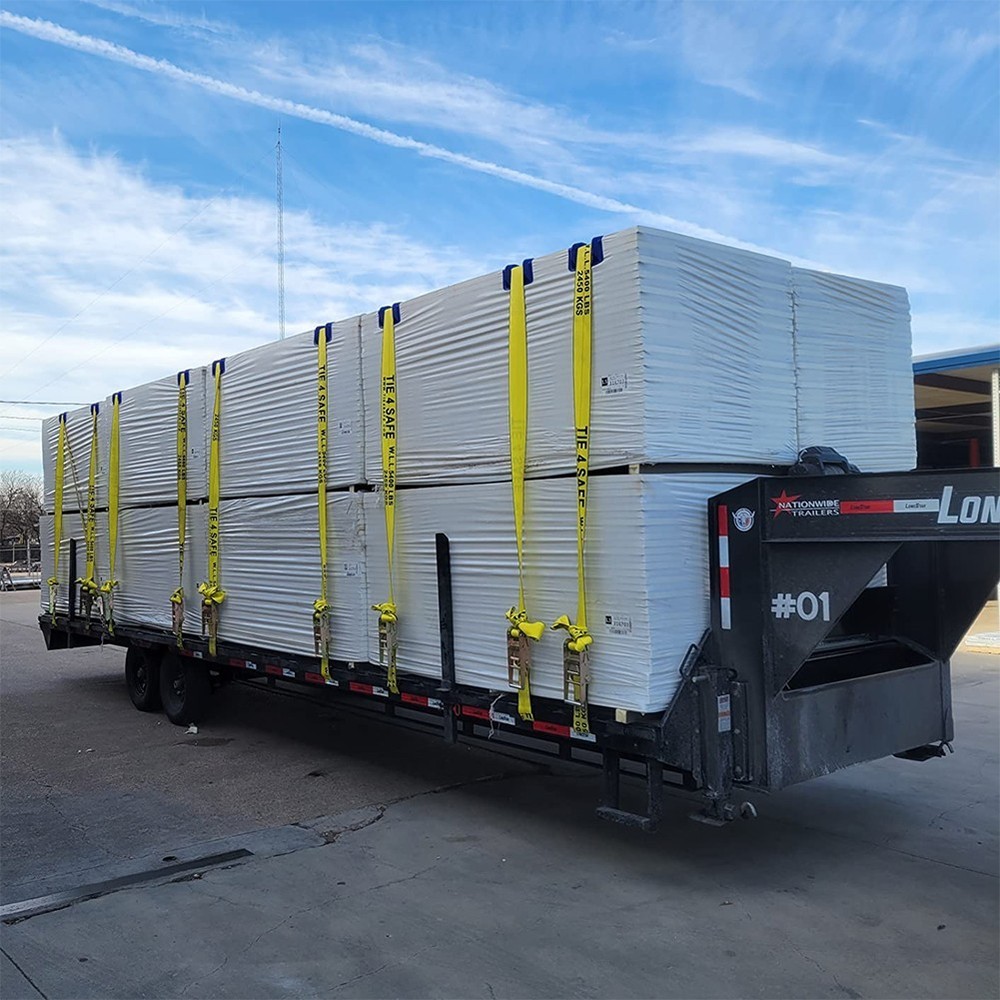 6 Pack 2"x30' Ratchet Strap w/Flat Hook WLL3333lbs Tie Down Cargo Control Yellow