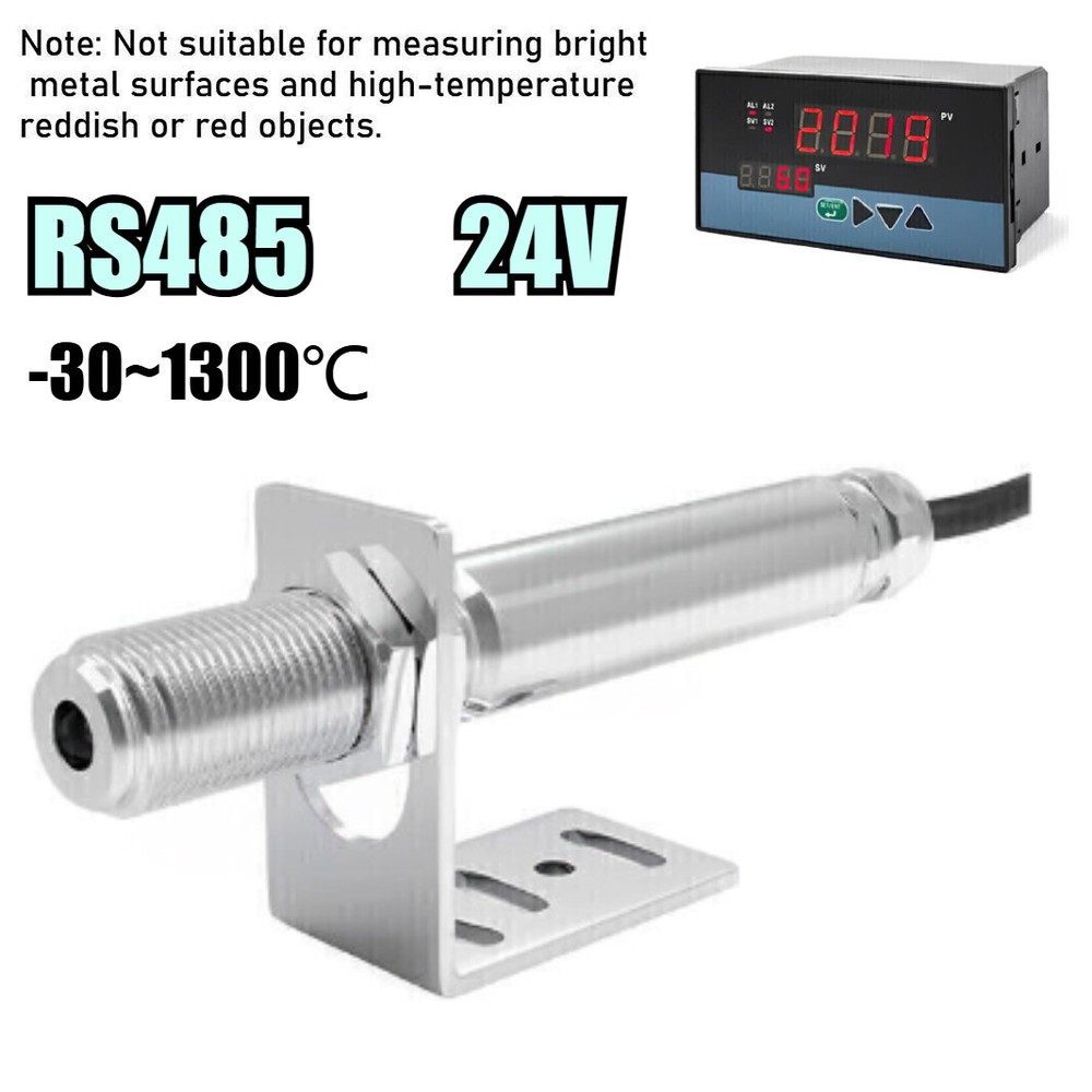 RS485 24V Infrared Thermometer Sensor Non-contact Temperature Tool W/ Controller