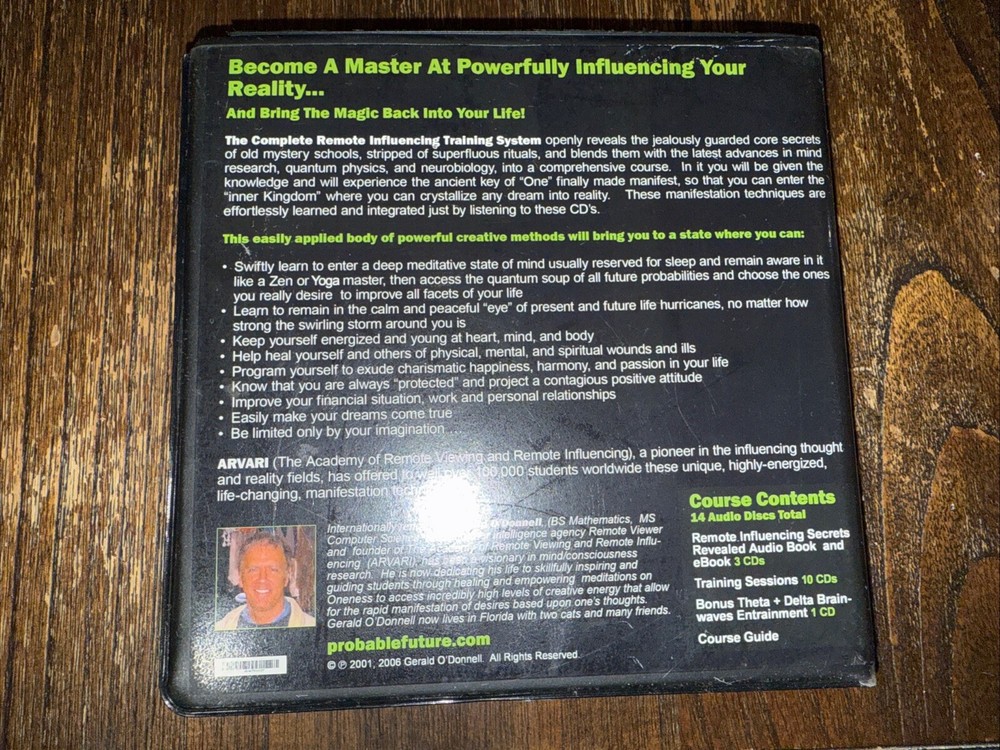 GERALD O'DONNELL "ARVARI Remote Influencing" *Missing 2 Discs* Please READ