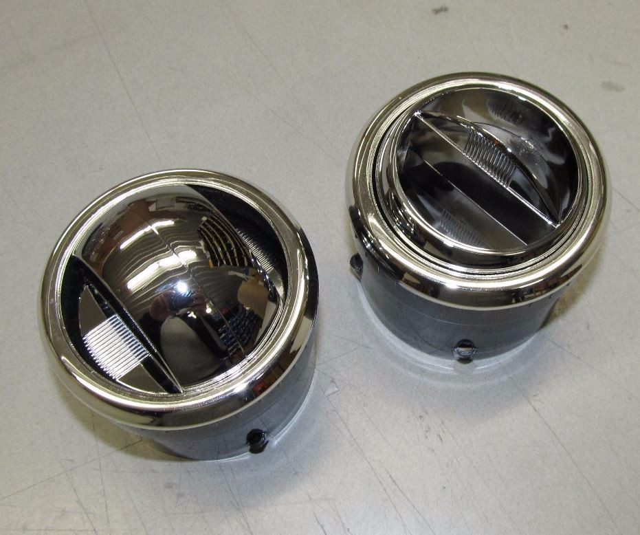 TBI AV753C - Through Dash Round A/C Vent - Chrome