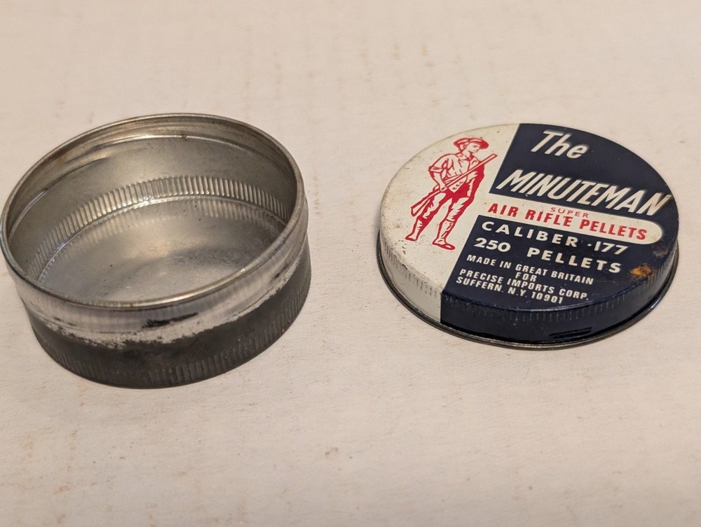 Vintage Minuteman Air Rifle Pellets Tin - Empty