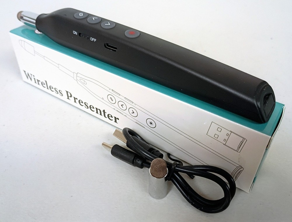 Wireless Presentation Remote Clicker Touch Screen Stylus Pen - Telescopic Point