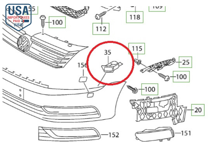 VW Guide Frame Genuine 3AA807942B