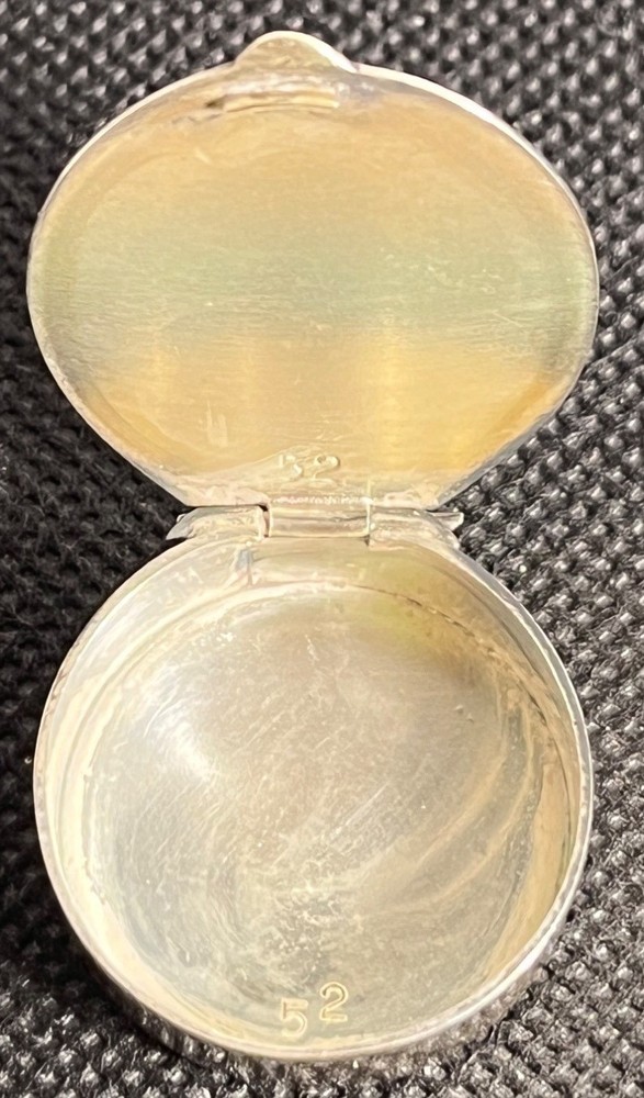 Vintage Sterling Silver Trinket Pill Snuff Case Box Monogramed