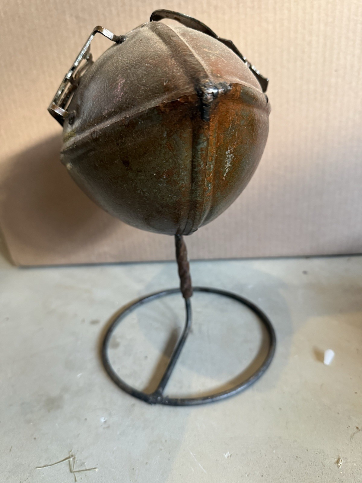 San Francisco 49ers Brass Metal Football With Stand Vintage Collectible RARE