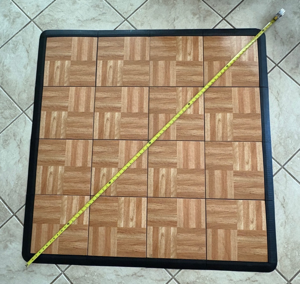 Dance 4x4 OAK FLOOR Interlocking Lightweight Modular Dance Floor Kit (4' X4')