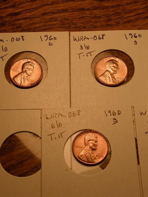 1960-D WRPM#68 D/D Tilted Ch/Gem BU/Uncirculated Red Lincoln Cent Error