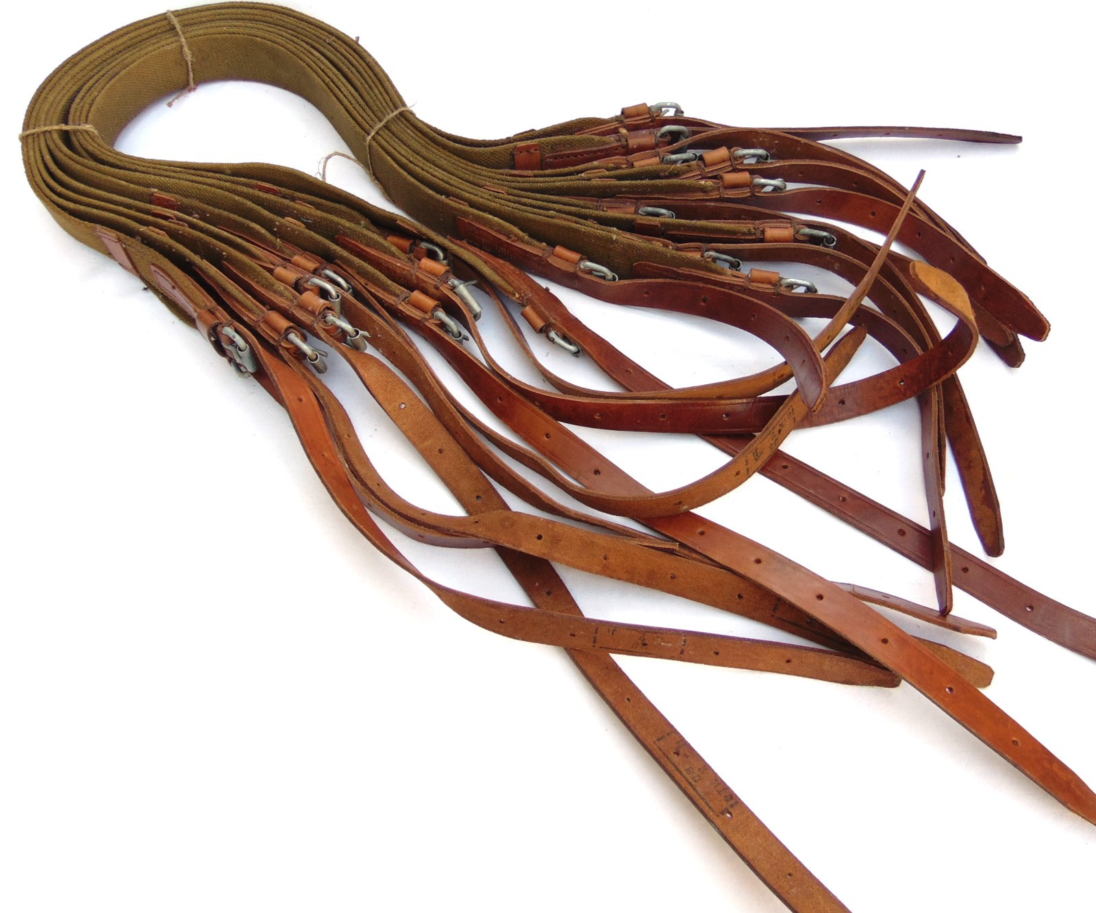 PPSh 41 Rifle Sling. Russian USSR Cold War Soviet Military 2-point green canvas.