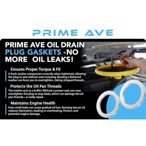 5 Rear Differential and 5 Automatic Transmission Plug Washers for Leak-Proof