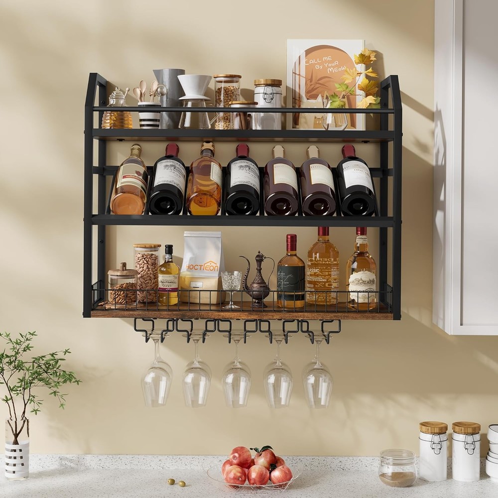 Wall Mount Wine Rack Wall Mounted Wine Bottle Rack Display & Storage Hanging