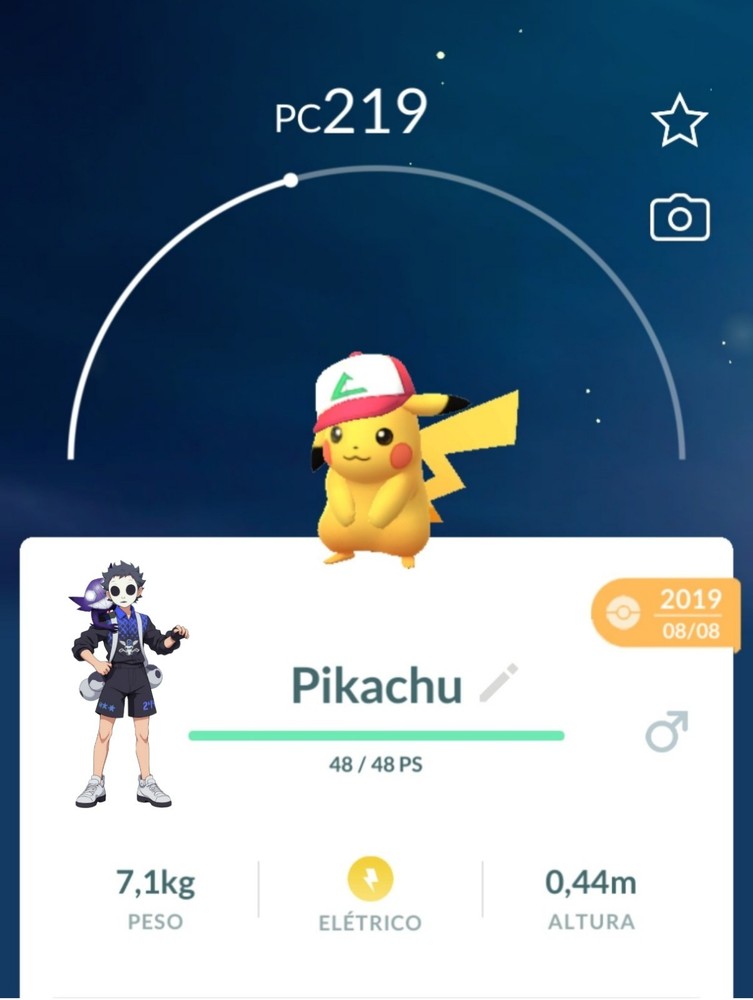 Pikachu Non Shiny Ash Hat Pokemon Go