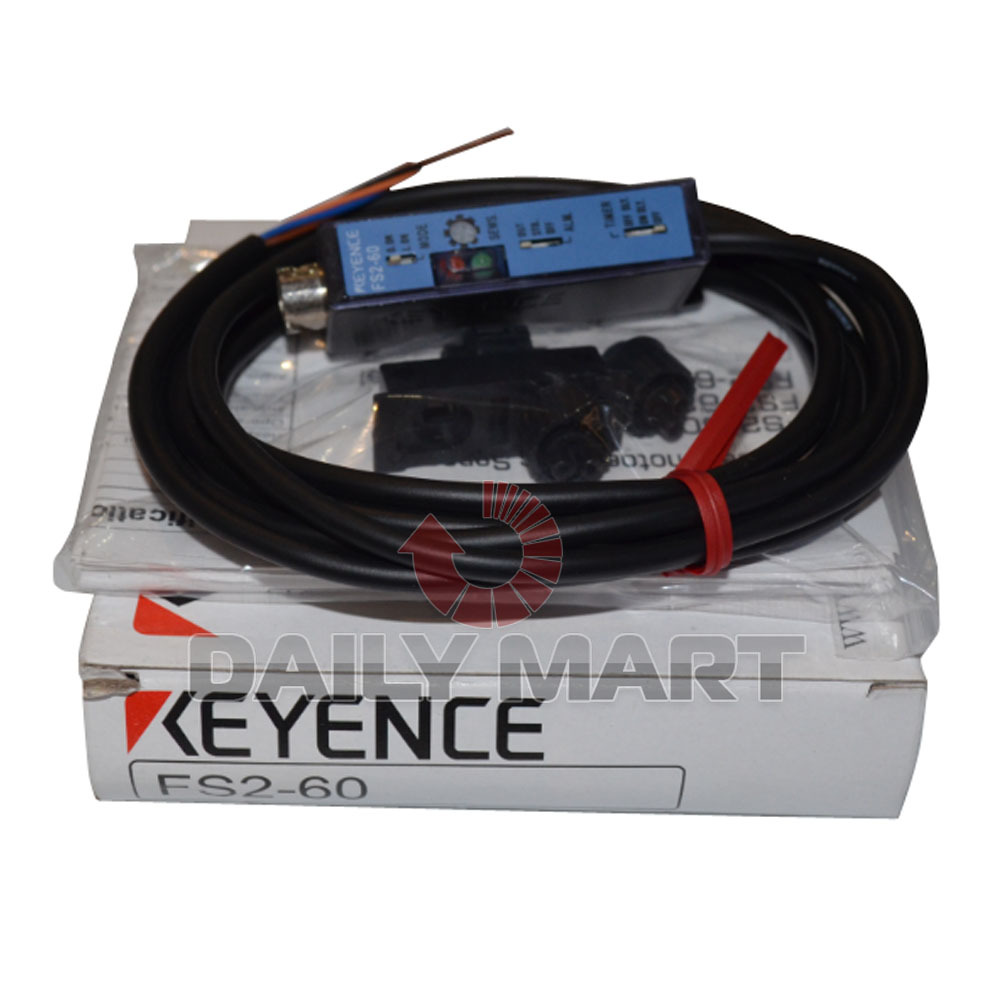 KEYENCE FS2-60 (FS260) FIBER AMPLIFIER CABLE TYPE OPTIC SENSOR NEW