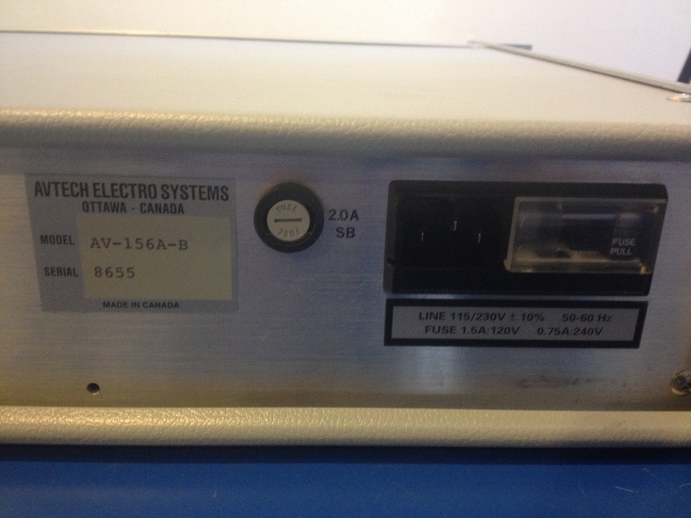 10001 AVTECH AV-156A-B CONSTANT CURRENT GENERATOR 5A, 15V 10KHZ PULSED