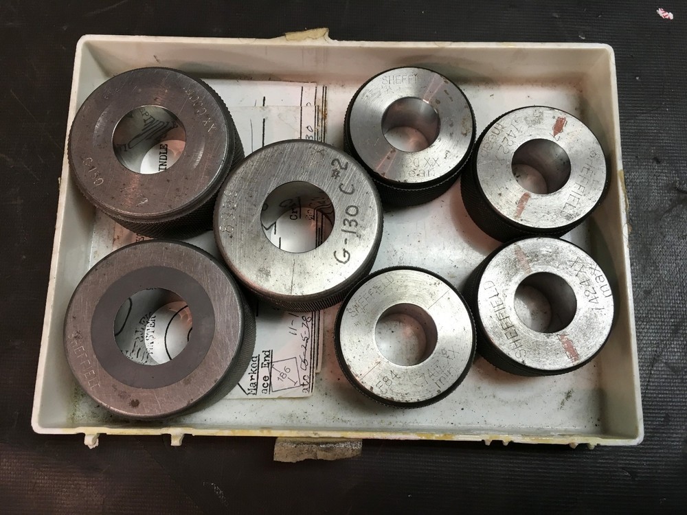 7 Various Sheffield Master Setting Rings For Air Spindle