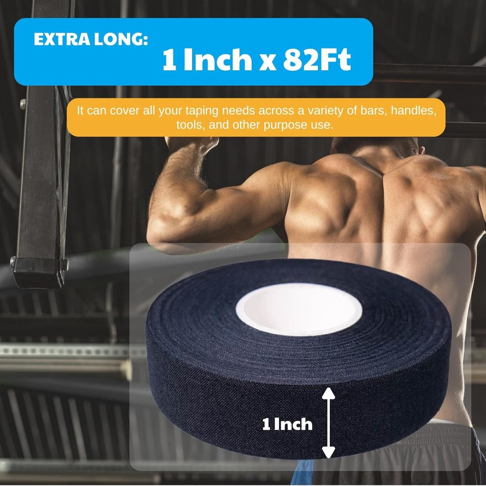 Grip Tape 1inx82ft Multipurpose Cloth Roll for Bars Dumbbells Bats Rackets Tools