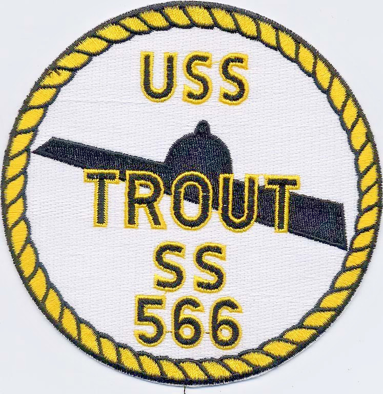 USS Trout SS 566 - Submarine - BC Patch Cat No B466