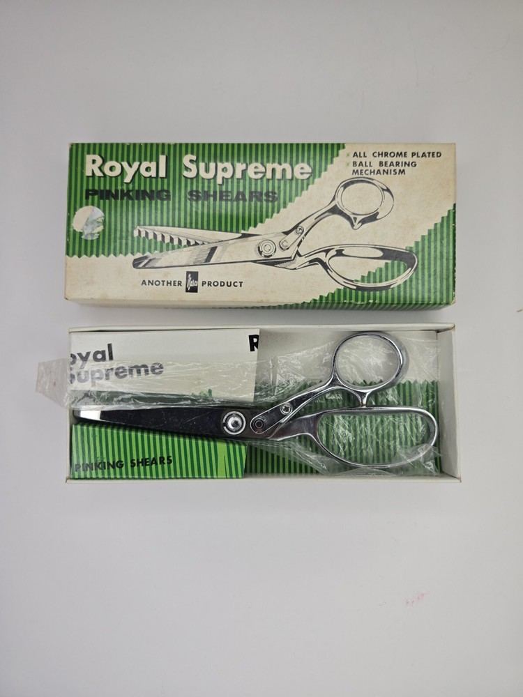 ROYAL SUPREME Chrome Plated Pinking Shears Scissors