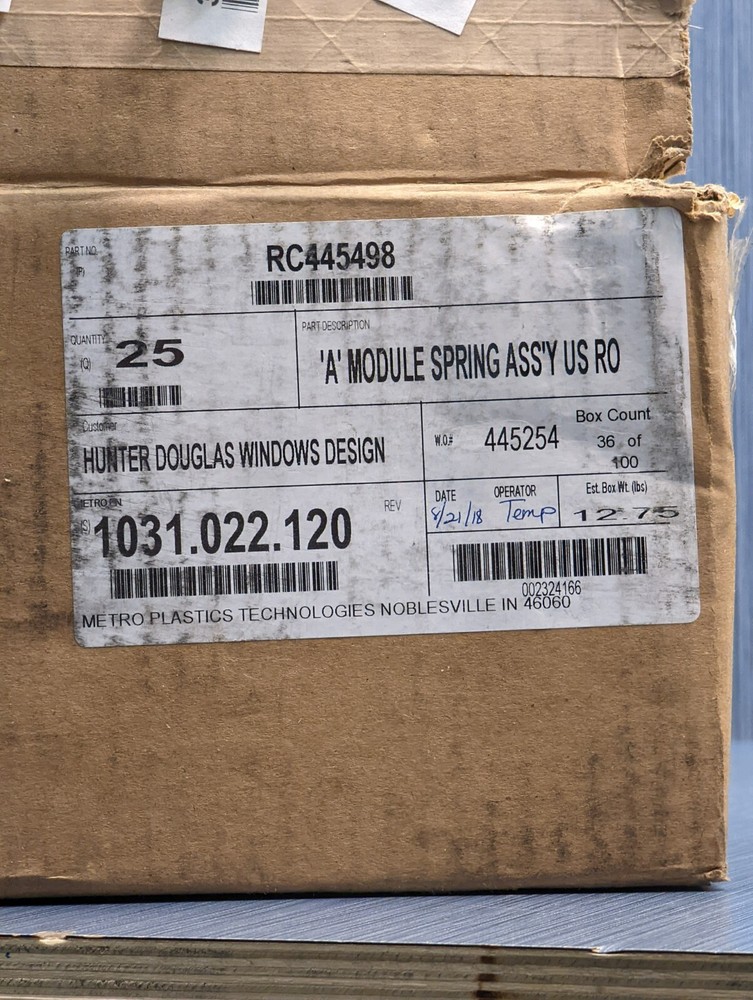 25 x Hunter Douglas 'A' Module Spring Assembly