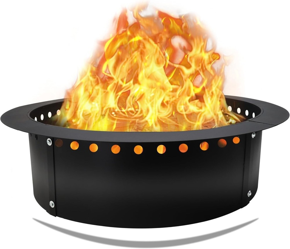 FEBTECH 42” Smokeless Fire Pit Insert with Heat Resistant Coating