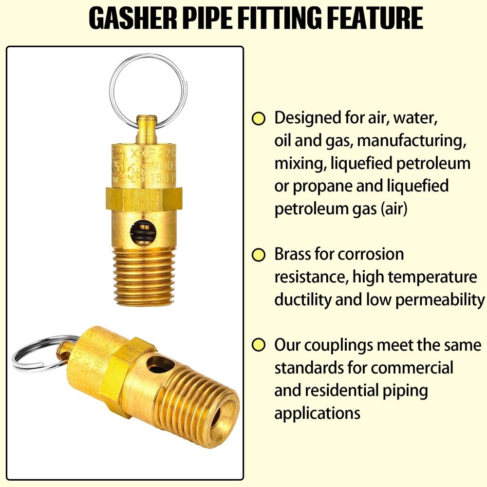Peryiter 4 Pcs Air Compressor Pressure Switch Replacement Kit, 90-125 Psi Con...