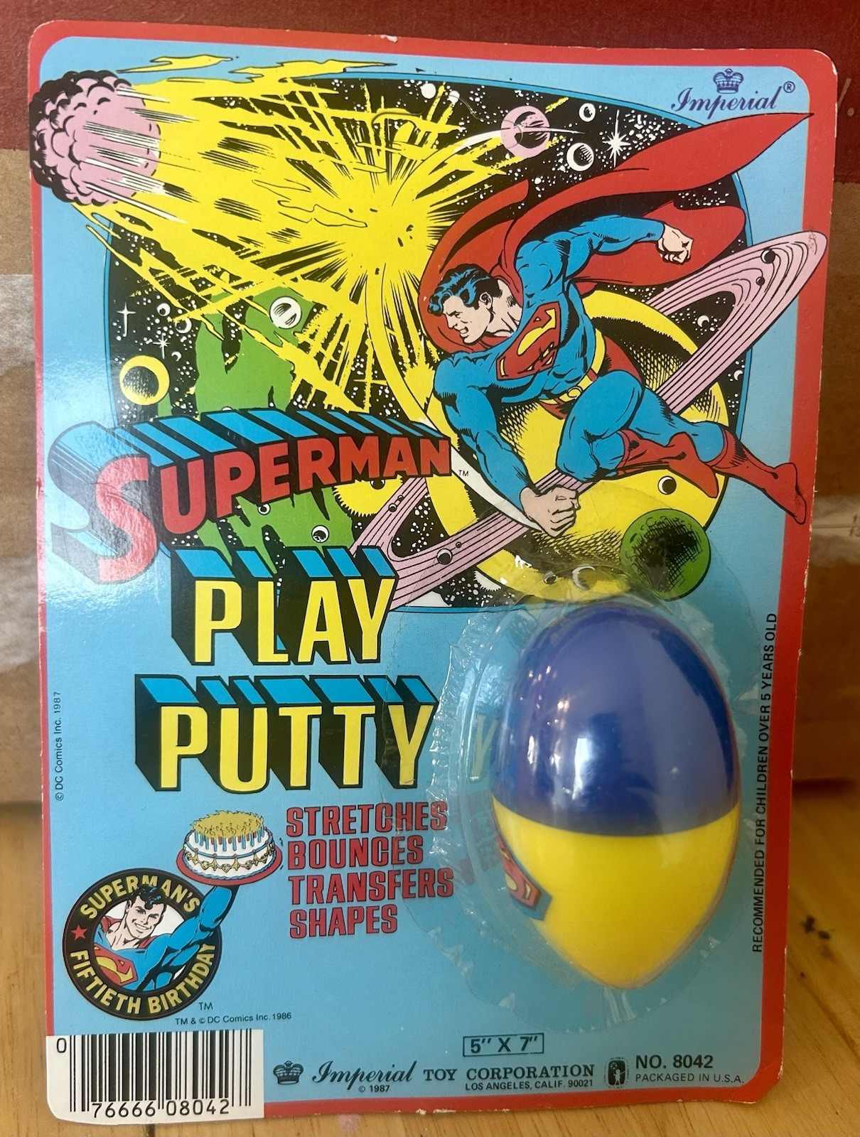 Superman Play Putty 1987 Imperial DC Comics Kenner Super Powers Jack Kirby
