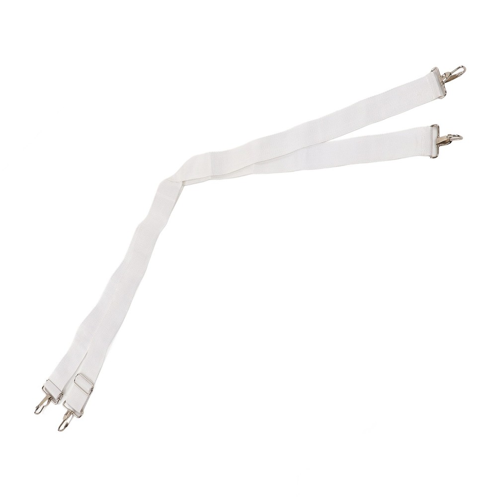 Adjustable White Bass Drum Strap Elastic Comfortable Double Shoulder Belt For Dr
