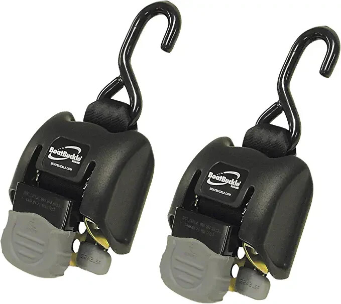 (PAIR)  Boatbuckle G2 Gen2  M15545 Retractable Transom Tie-Down System 2" X 43"