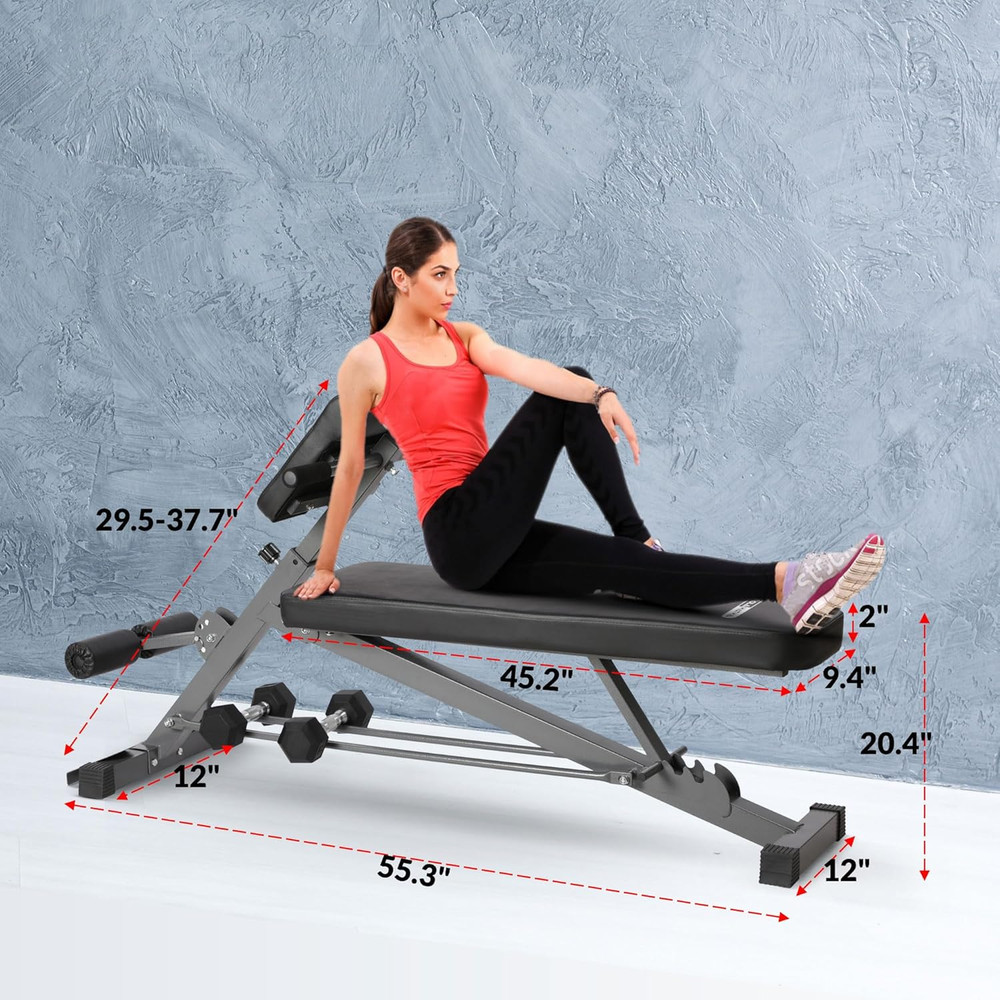 Versatile Training Weight Bench for Full Body Decline & Flat Workouts