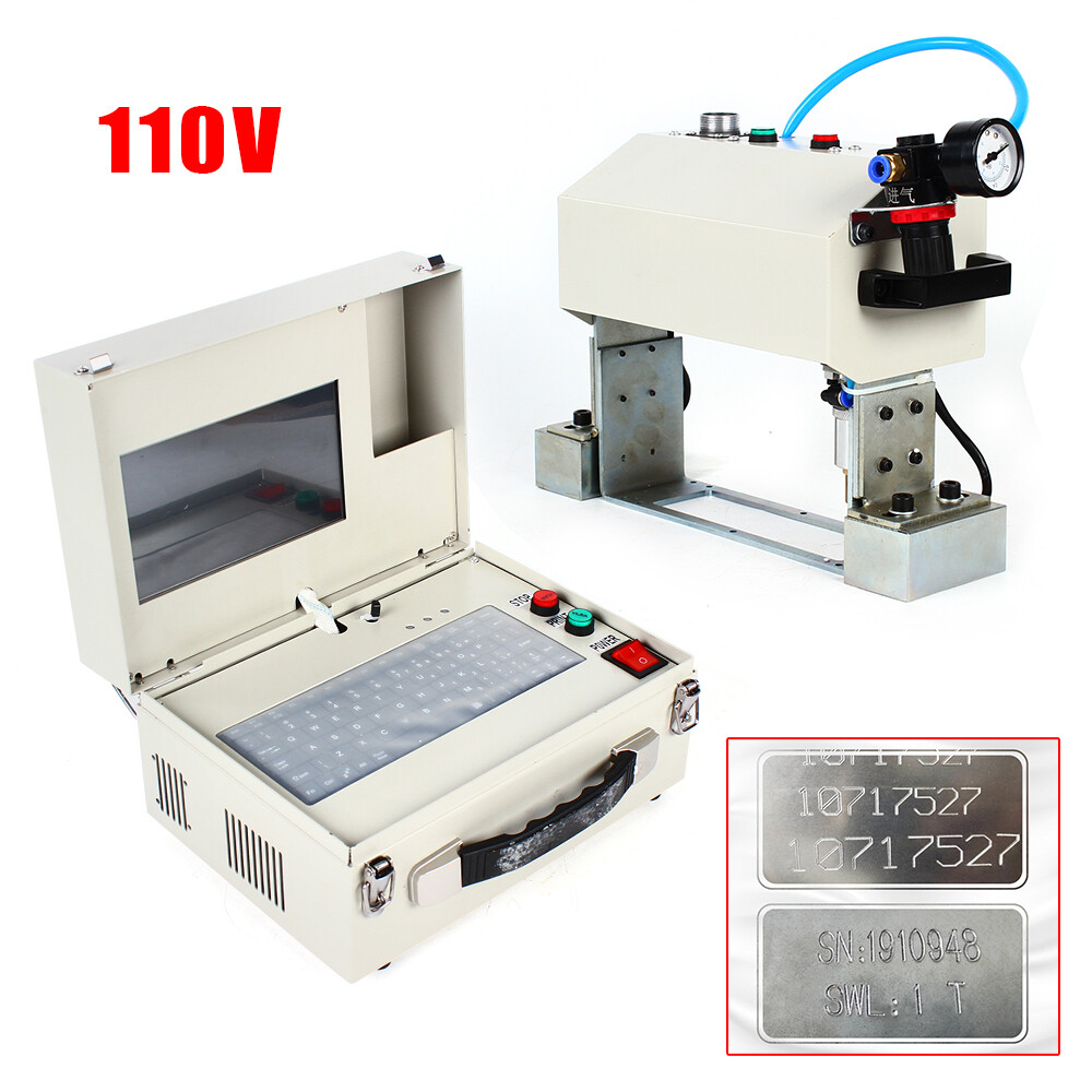 Pneumatic Dot Peen Marking Machine Vin Code Chassis Number Printer Any Angle Arc