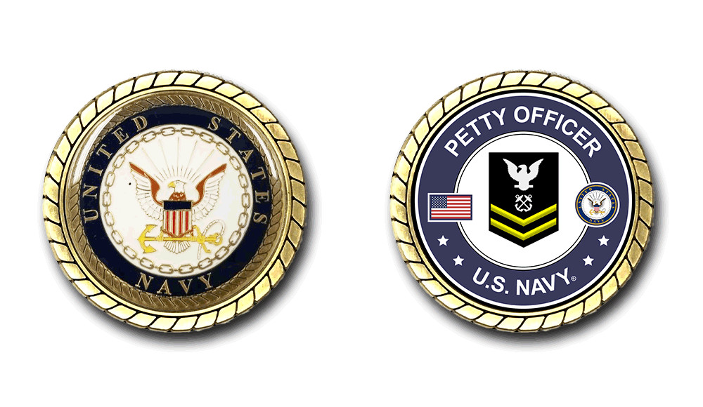 US Navy Petty Officer Second Class Challenge Coin Officially Licensed