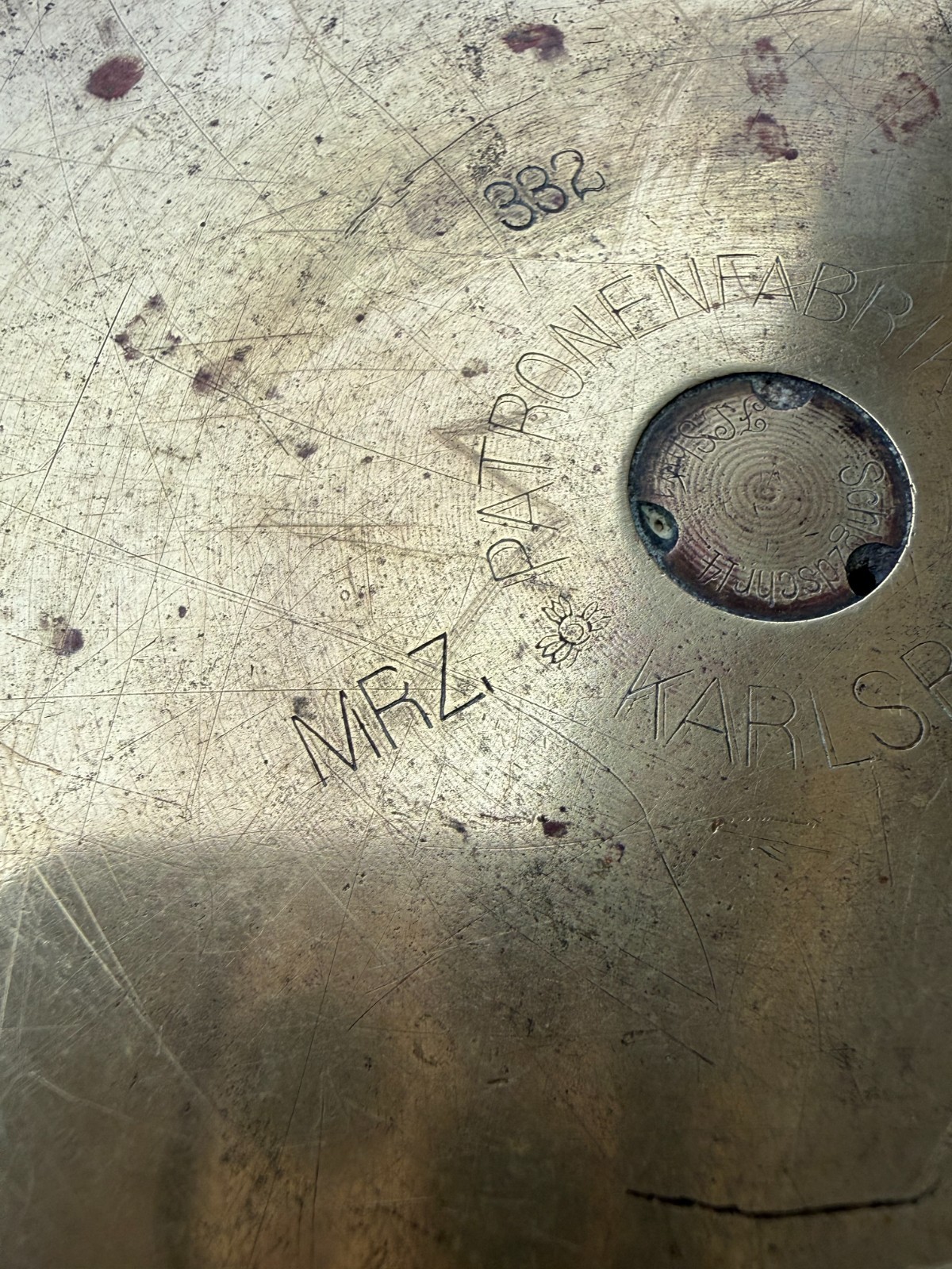 WWI German Trench Art Brass Artillery Shell – Karlsruhe Ammunition 1916