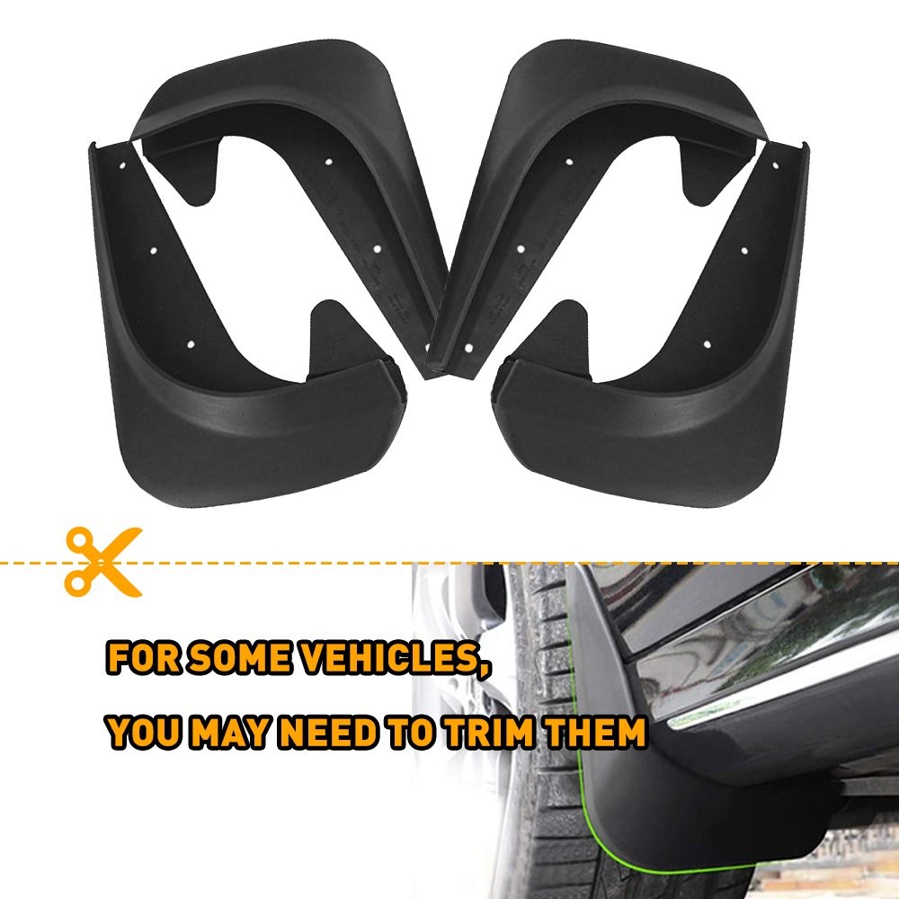 4PCS Universal Car solid Wearing Mud Flaps Splash Guards Front Rear Fender