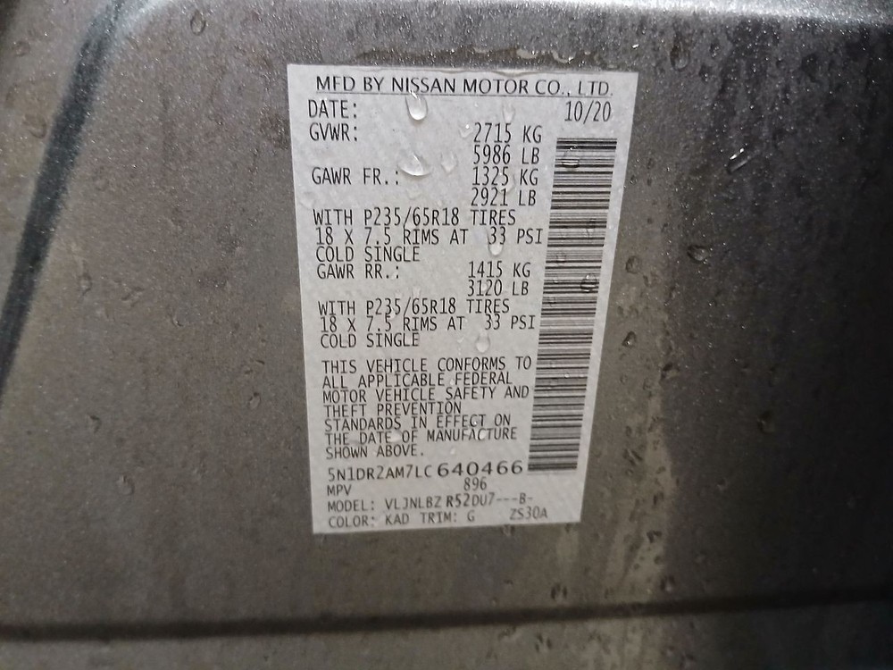 Engine ECM Electronic Control Module 3.5L 6 Cylinder Fits 20 PATHFINDER 3013432