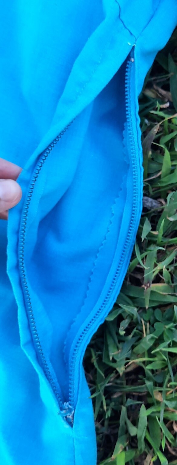 Vtg Authentic Seminole Indian 1930s Dress Handmade Stitched Blue Native American