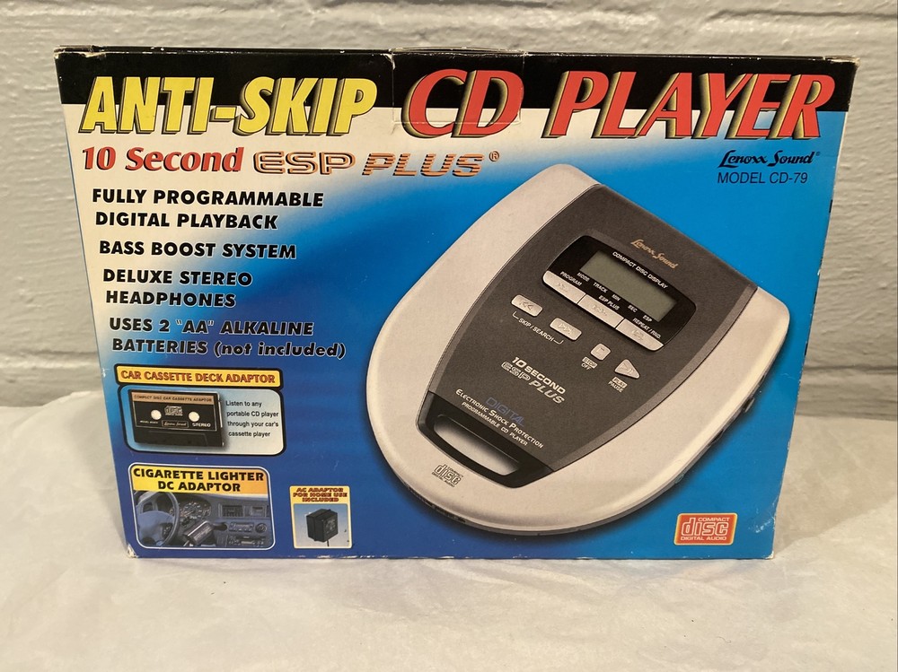 Lenoxx Sound CD-79 Programmable 10 Second ESP Plus Anti-Skip CD Player & Car Kit