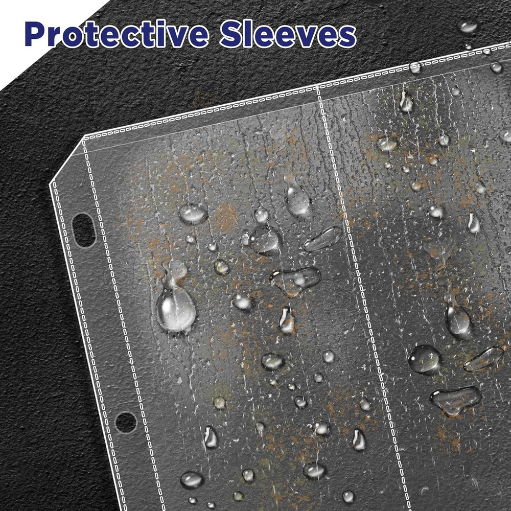 2-Pocket Folded Map Sleeves, Brochure Holder, Map Protector, 4.5" X 11" Pockets,