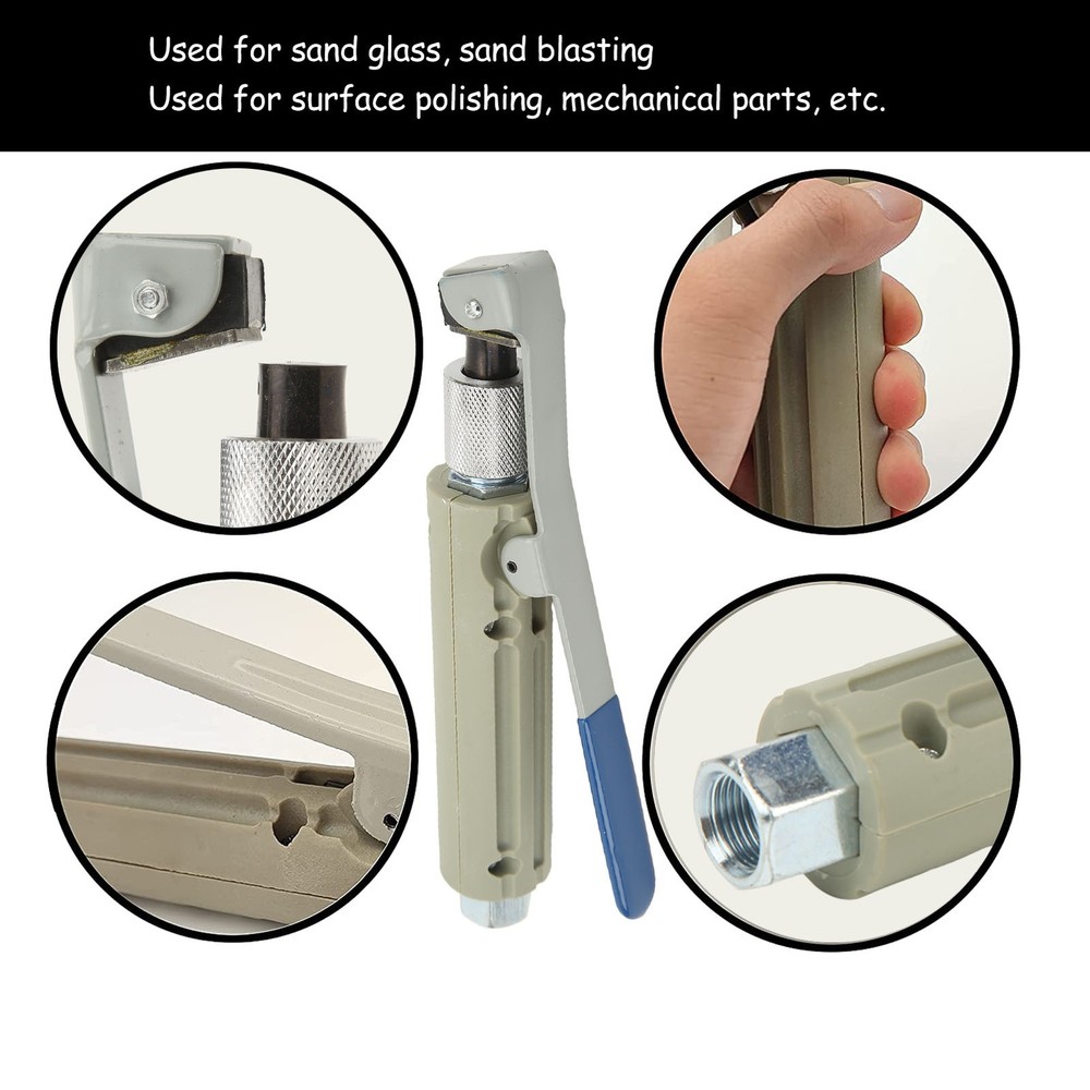 Sand Blaster Nozzle Head With 3 Ceramic Tips Remove Abrasive Stain Rust Grime