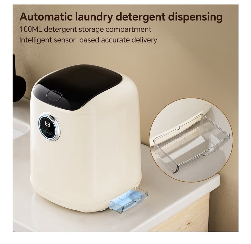 Fully Automatic Mini Washing Machine Portable Washer New US Plug
