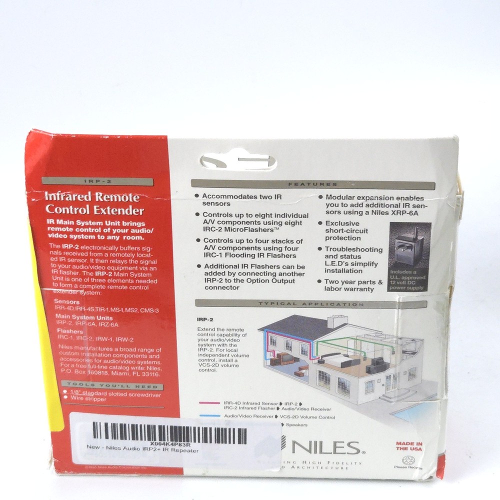 Niles IRP-2 IR repeater system remote control distribution infra red