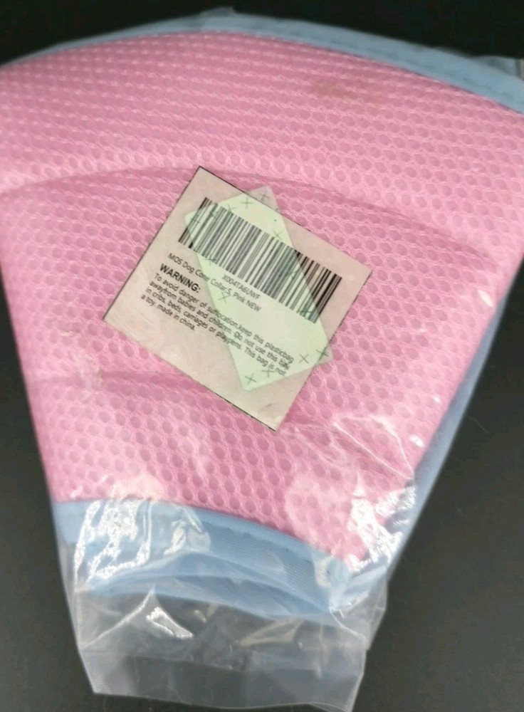 Soft Fabric Cone Collar, Small, Pink, New
