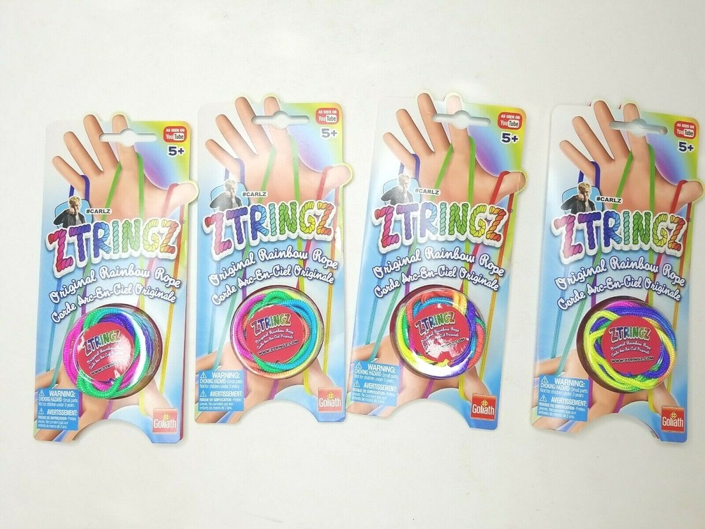 4 ZTRINGZ Original Rainbow Rope Create Finger String Shape Activity Fun Gift NEW